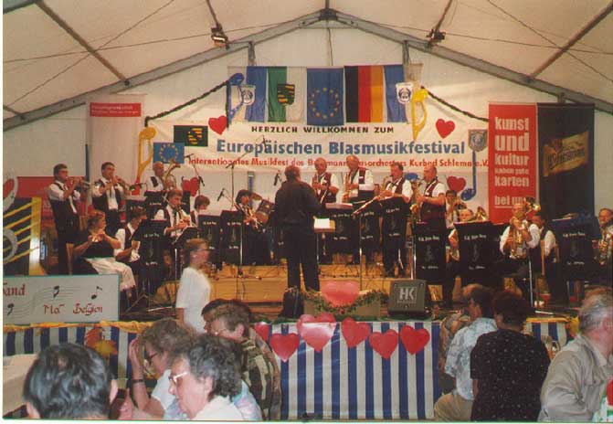 Foto A.M.Brass Band während eines ihrer Auftritte